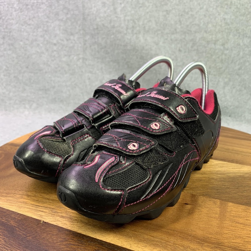 Pearl Izumi All-Road Women 7.5/8 Cycling Shoes EUR 38 SPD 3-Strap Black Pink MTB